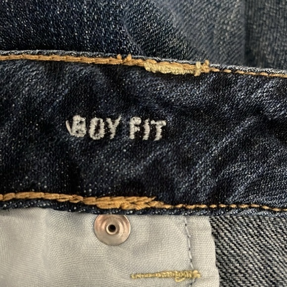 American Eagle Retro Boy Fit Stretch Cuffed Crop Jeans Blue Medium Wash Denim 12 - Picture 8 of 11